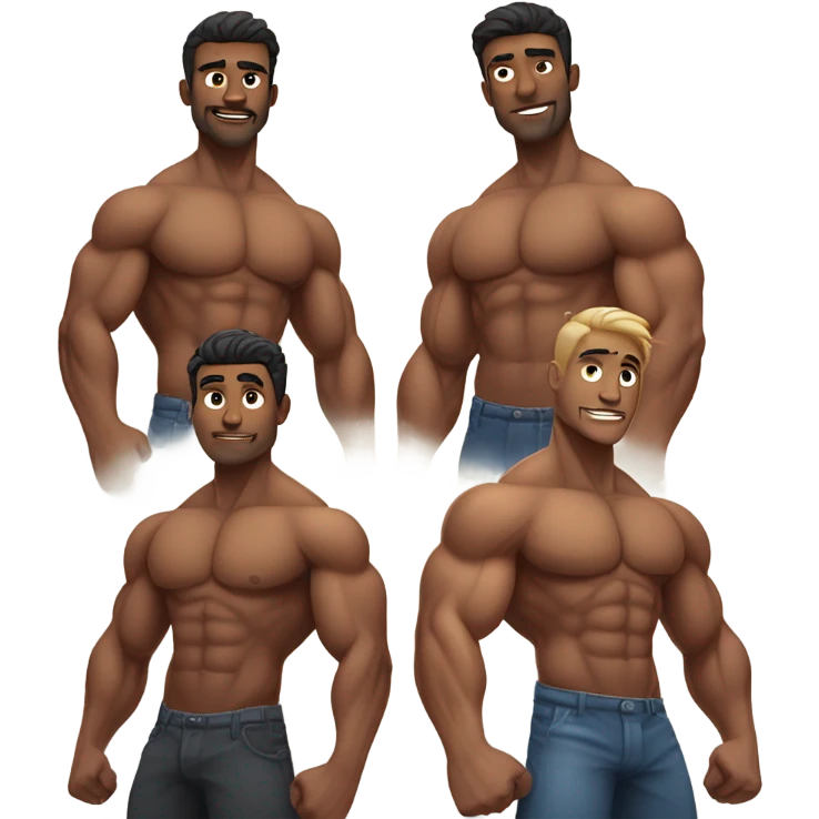 Muscle men emoji