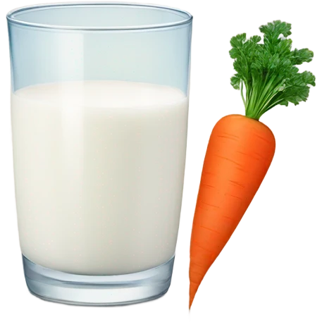 milk and carrot emoji