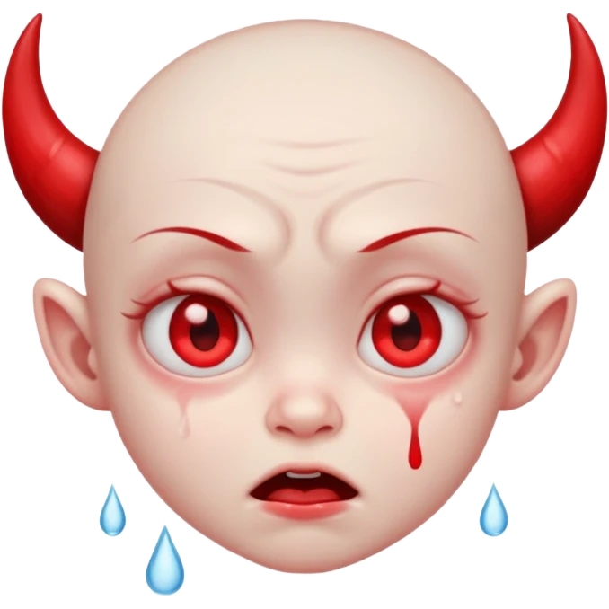 Crybaby cute littile demon  emoji