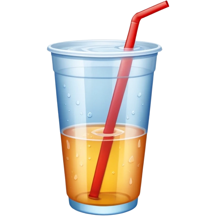 Soft drink in plastic cup (like Starbucks Cup), no logo, closed top. emoji