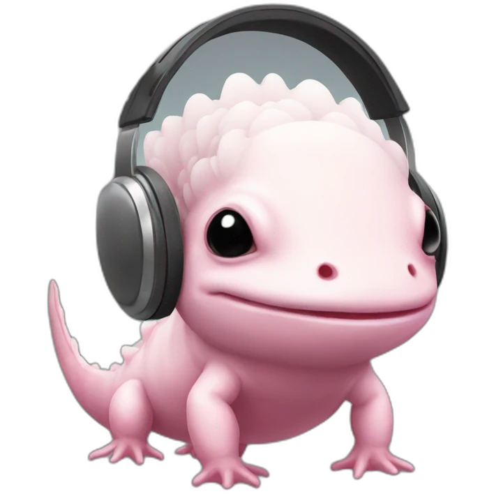 Axolotl with headset emoji