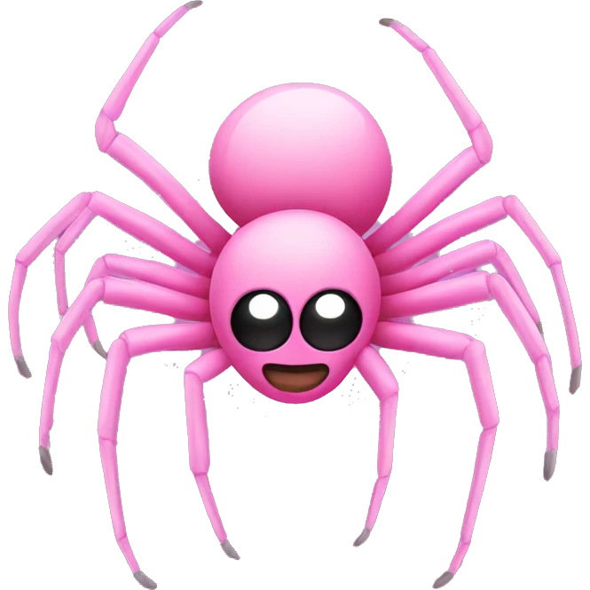 Pink spider emoji