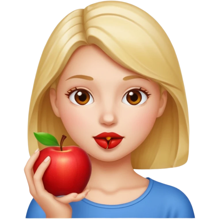 ava eating a apple emoji