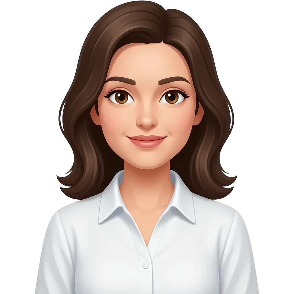 Blusa cambiala de color blanca,  pelo más largo emoji