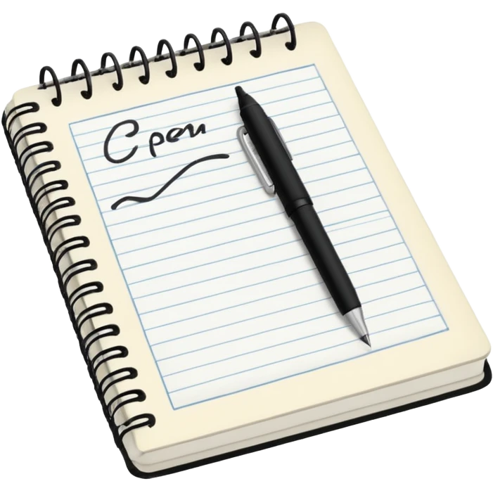 libreta con notas emoji