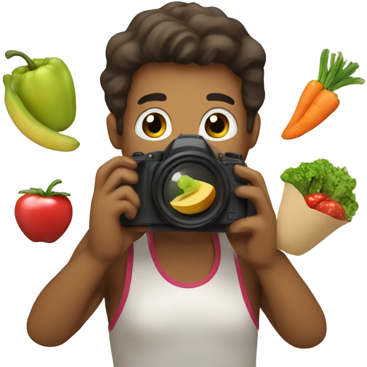taking pictures of healthy food emoji