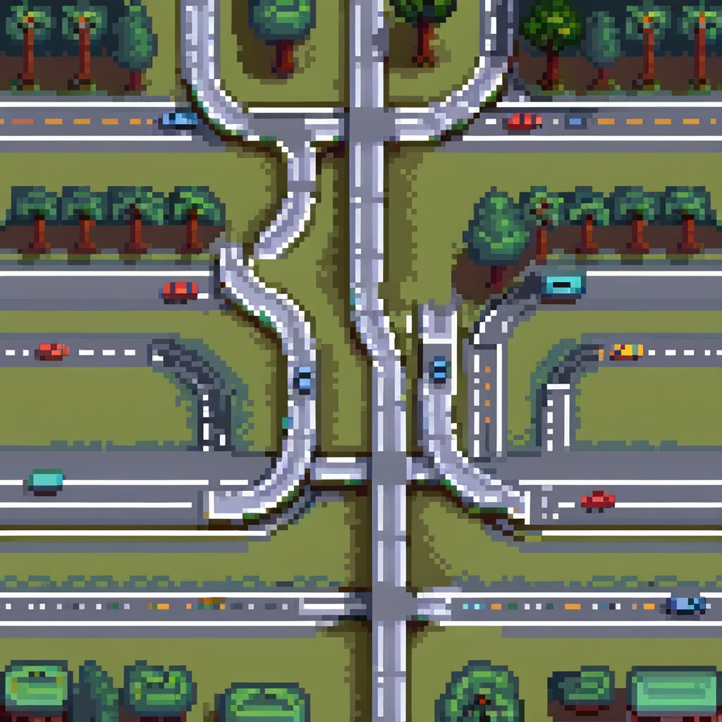 highway road with traffic and landscape emoji