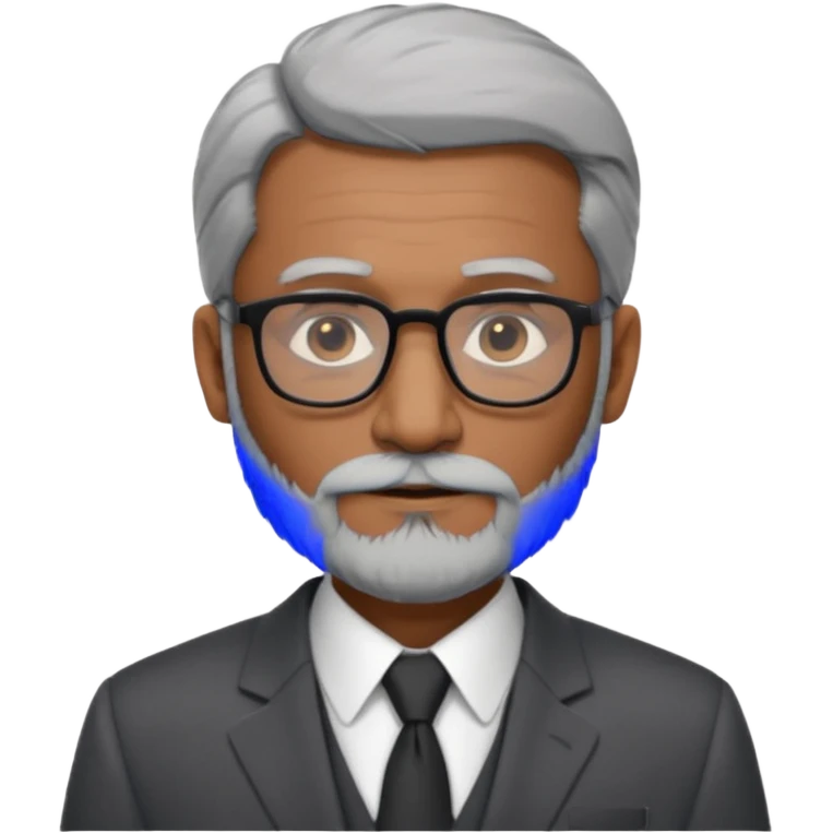 Professor Bentley Dyed black gray hair  frencb beard graying indian guy in suit with a bentley car. Older look around 60 yrs  with glasses slight balding emoji