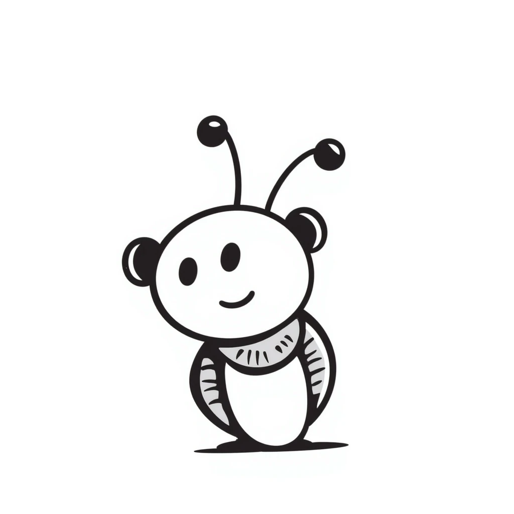 reddit icon in doodle style, with a retro and nostalgic feel emoji