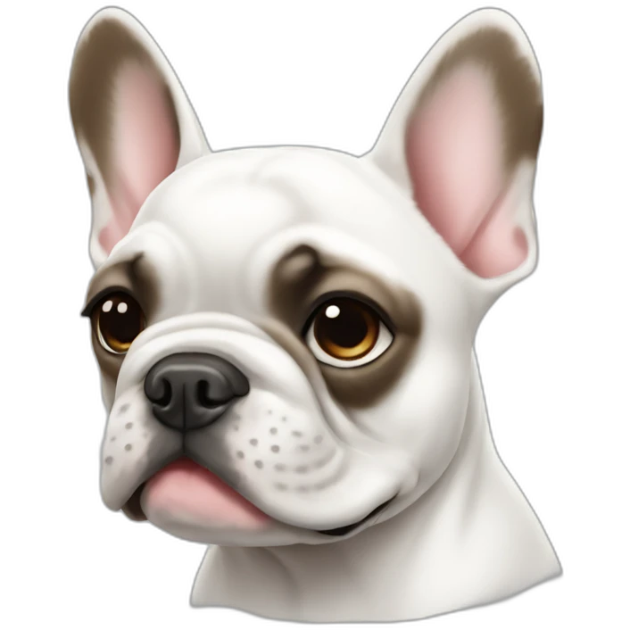 French bulldog in white emoji