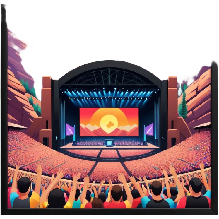 EDM show at red rocks emoji