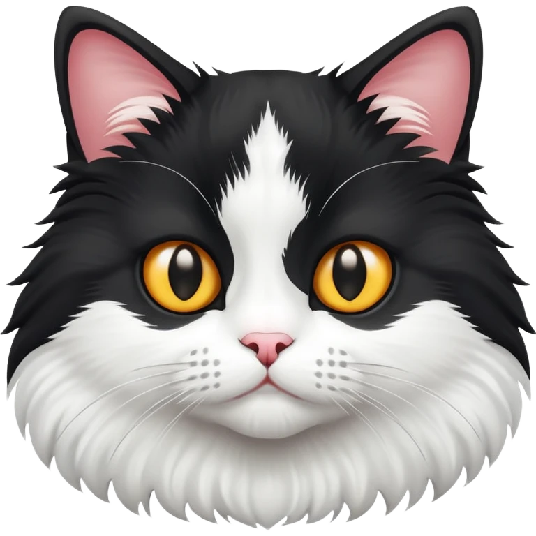 black and white cat emoji