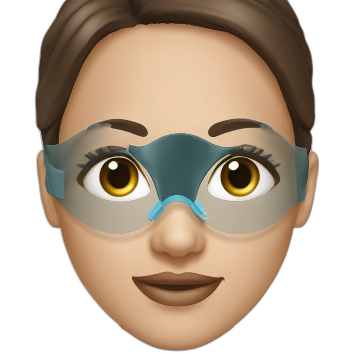lasik eye surgery mask brunette emoji