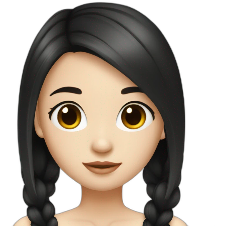 Beautiful girl,Black hair,long hair,Black eyes,Chinese emoji