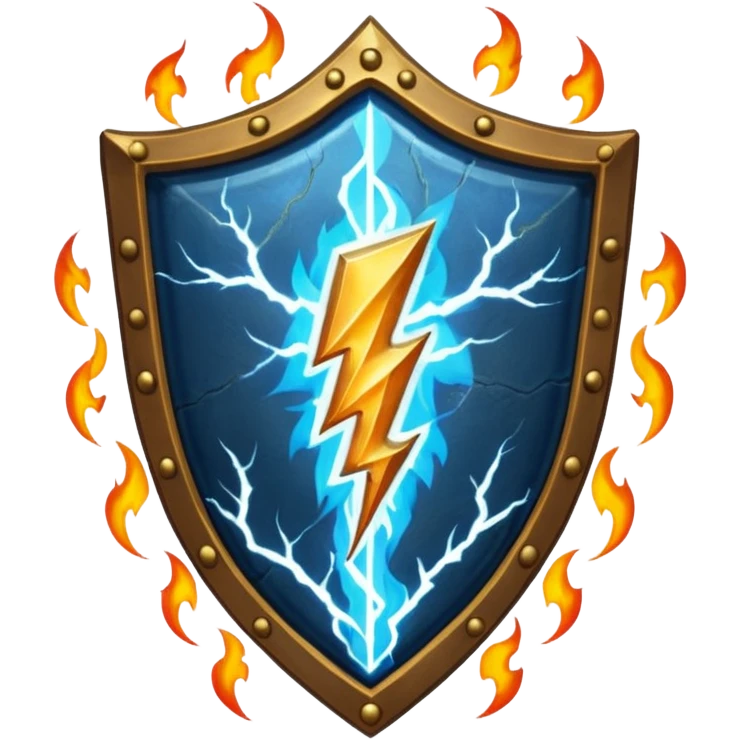 Земля огонь вода воздух молния щит, аркан жизни и аркан смерти emoji