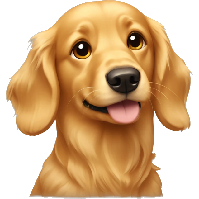 Golden retriever with dachshund  emoji