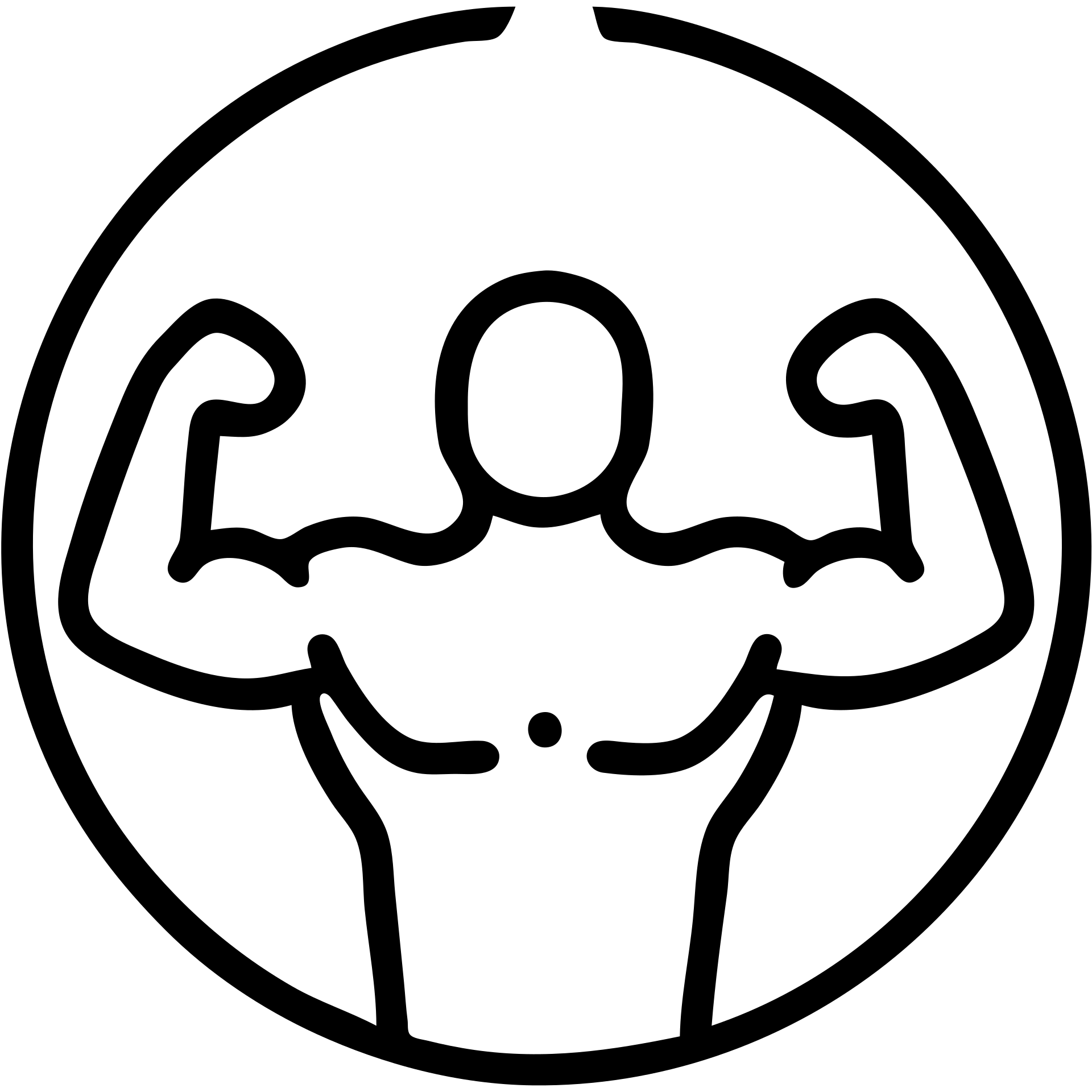 circular icon with transparent background showing muscular masculine figure in heroic action pose with fists clenched and arms flexed, vivid fiery energy burst radiating from behind, symbolizing transformation empowerment, cartoonish realistic style, ideal for video game power-up icon emoji