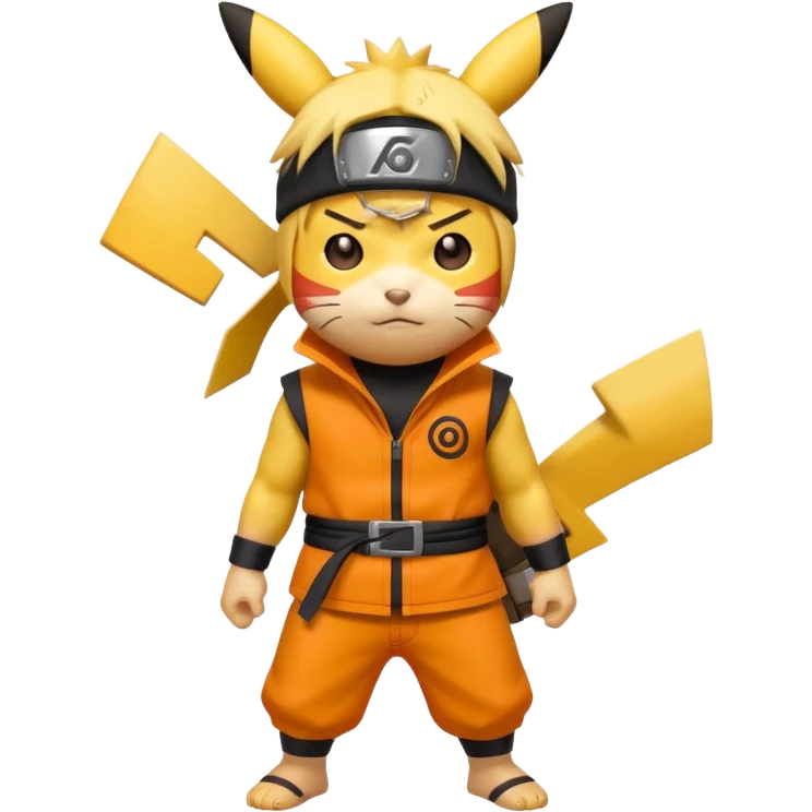 Pikachu dressed Naruto emoji