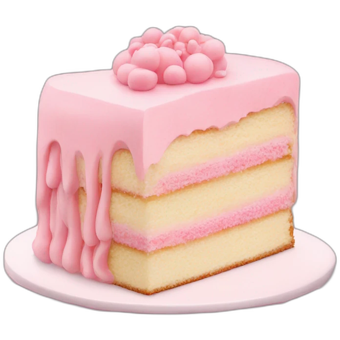 Simple cake with pastel pink frosting emoji