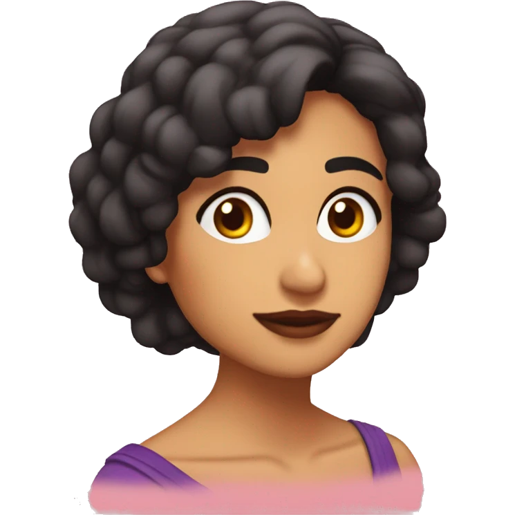 Chica morena apenada emoji