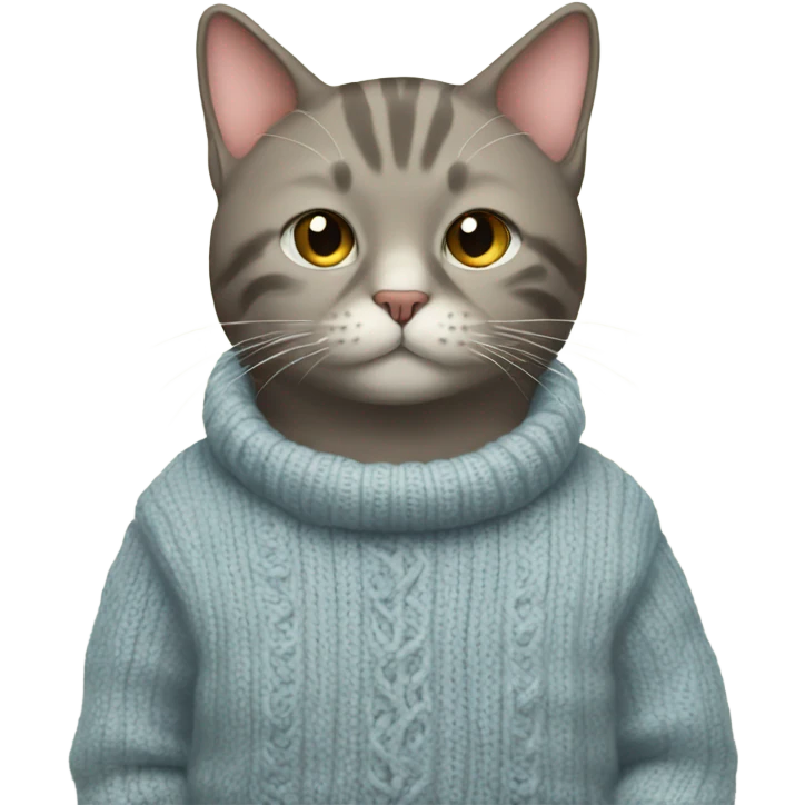 Cat wearing a sweater emoji