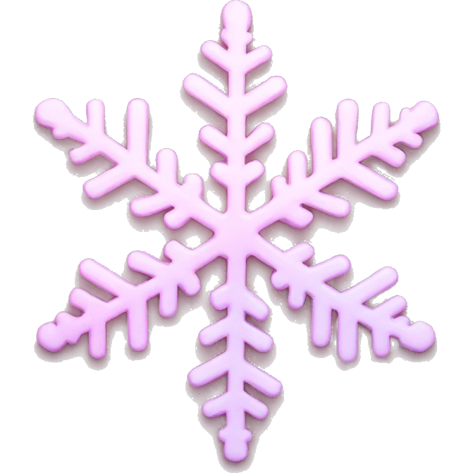 pastel pink snowflake  emoji
