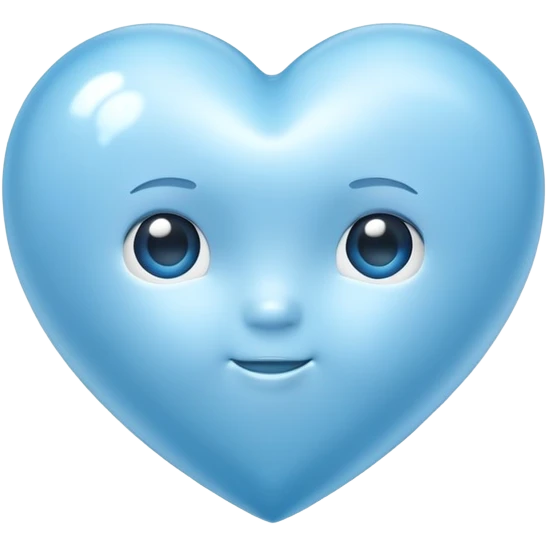 Corazón azul bebé  emoji