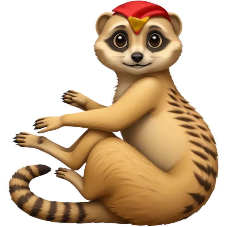 Meerkat laying down on his side  emoji