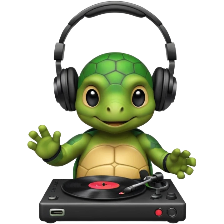 Dj turtle emoji