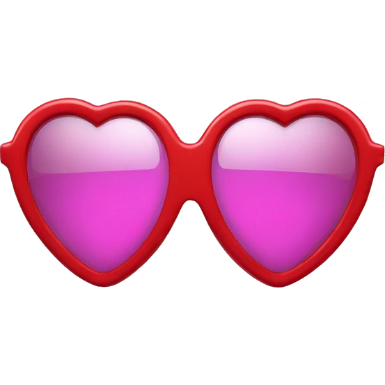 Red heart shaped glasses emoji