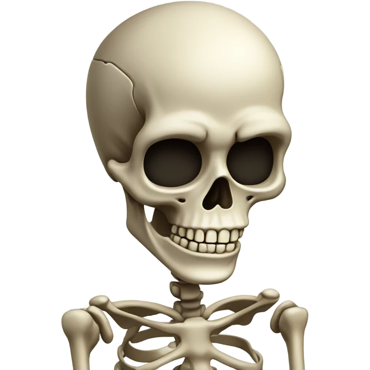 Skeleton mocking someone emoji