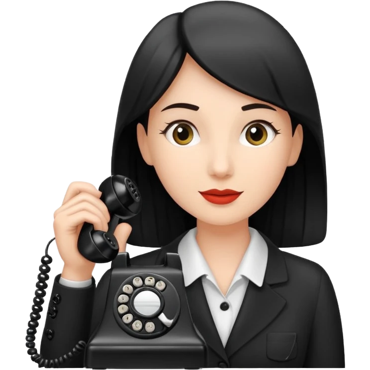 receptionist using Old Typical Phone emoji