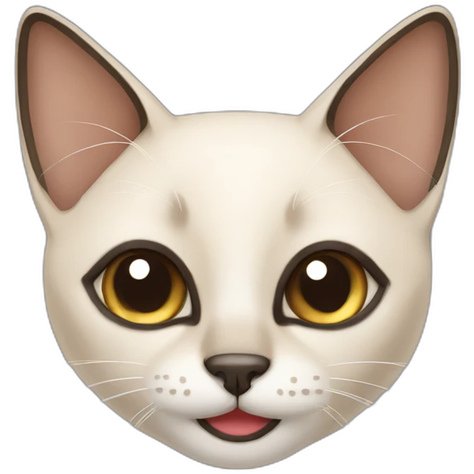 Happy siamese cat emoji