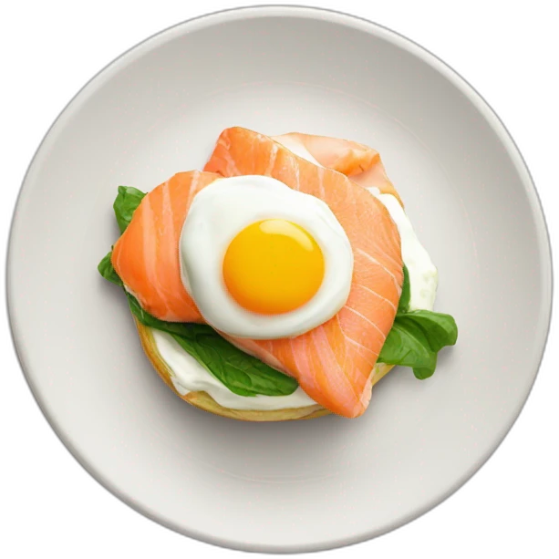 egg benedict with salmon emoji