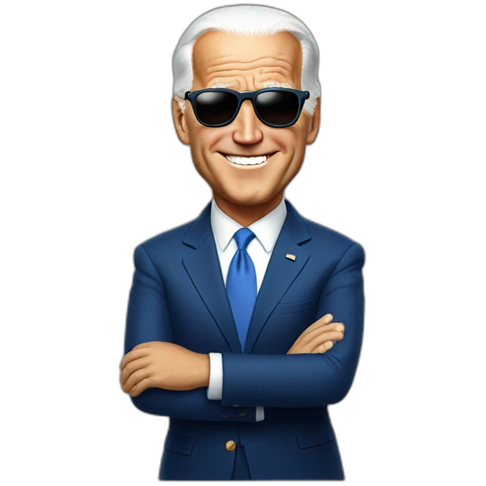 Joe biden with sunglasses emoji