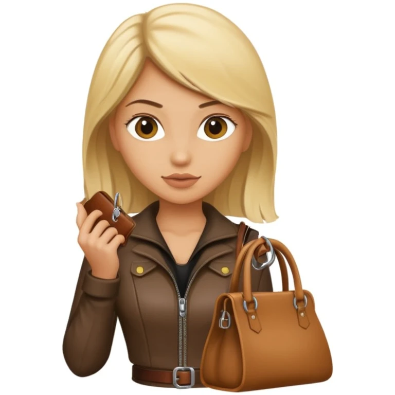 blonde female thief holding a bag emoji