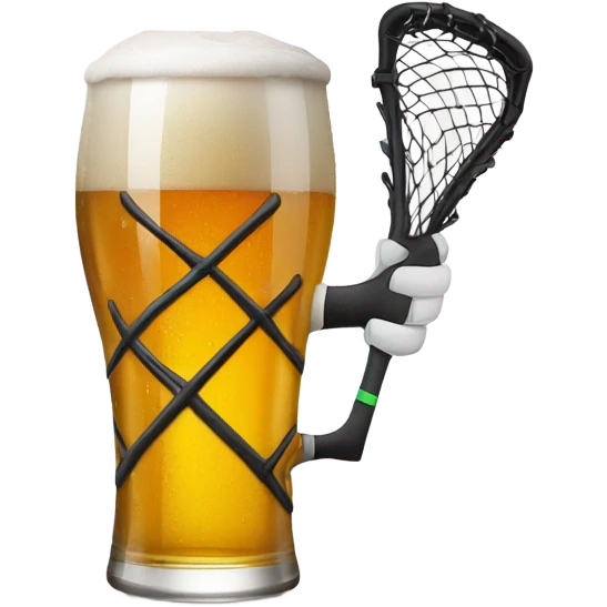 Lacrosse stick & beer mug emoji