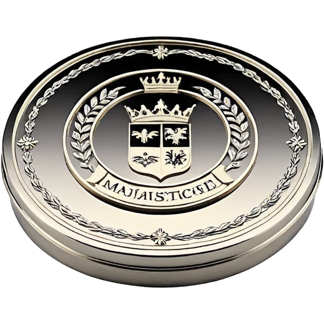 розовая монета в середине её надпись "Majestic" emoji