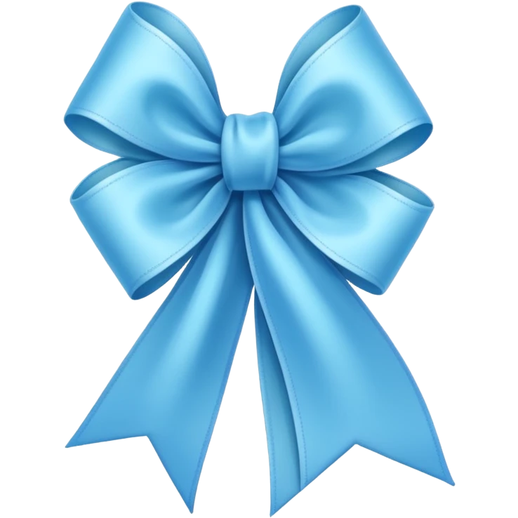 🎀 A light blue ribbon with this shape emoji