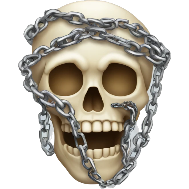 Skull with a chain emoji