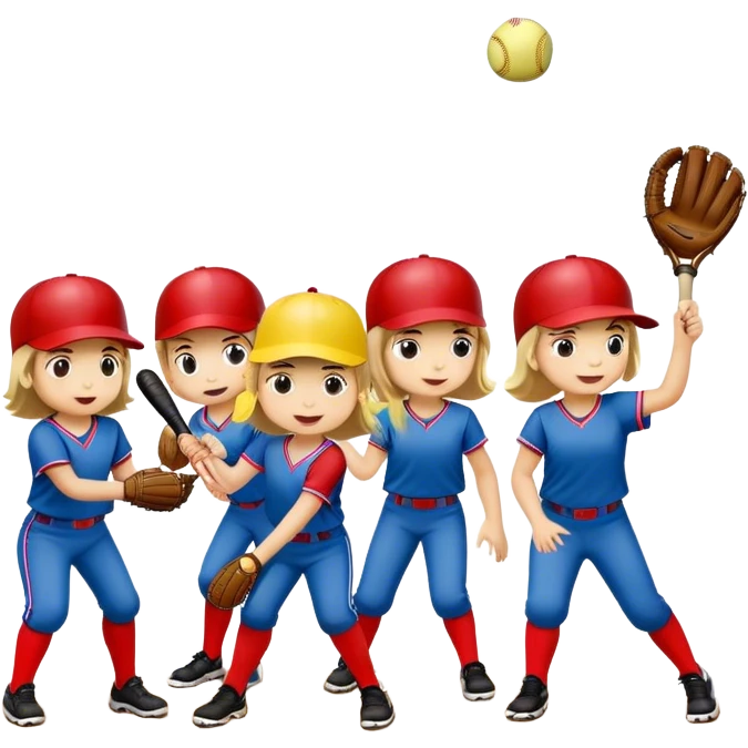 Softball birthday party emoji