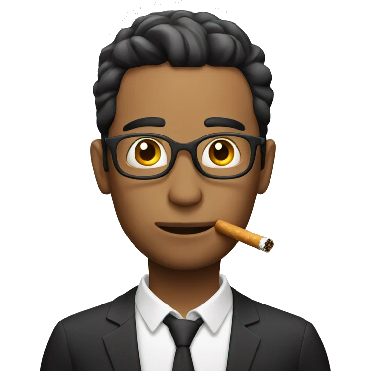 guy smoking emoji