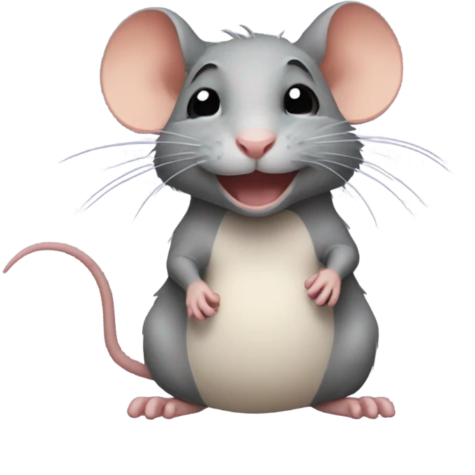 The little rat grins slyly emoji