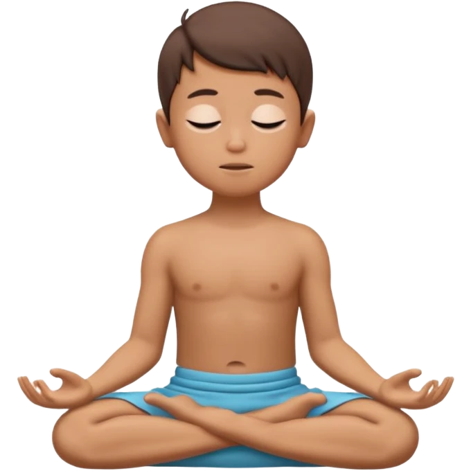 Yoga pause : Boy Breathing 3d Icon with color of D0B8FF
 emoji
