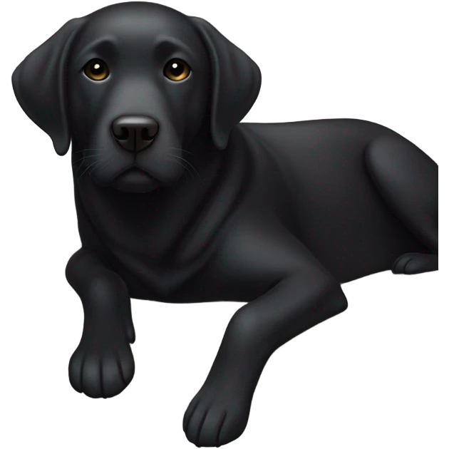 Black lab snoring emoji