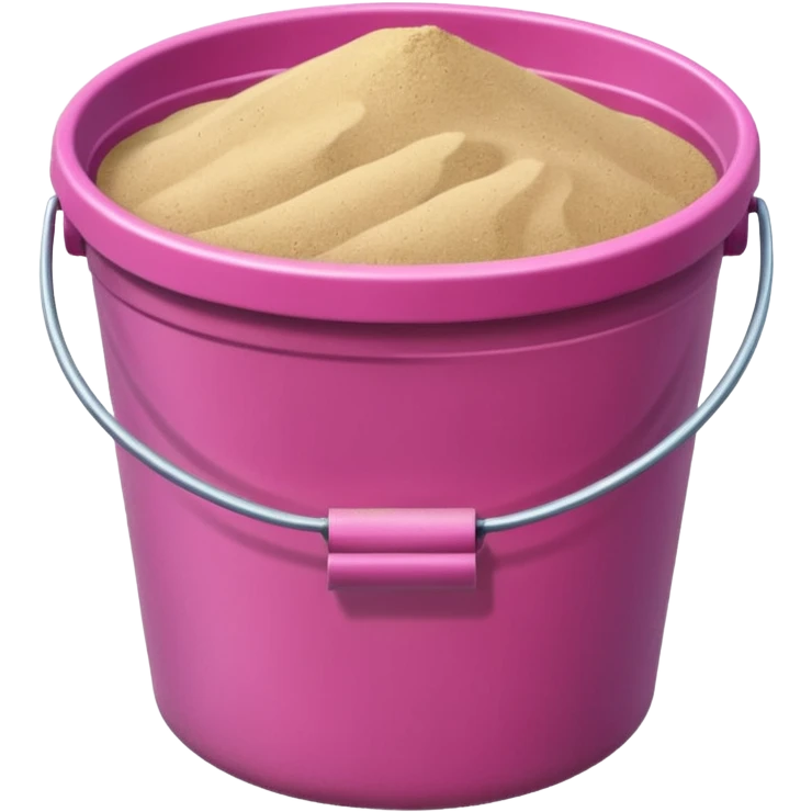 A pink bucket of sand emoji