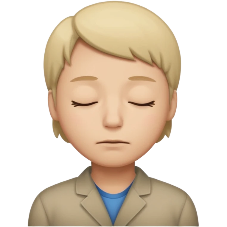 The human face with close eyes and bleh emoji