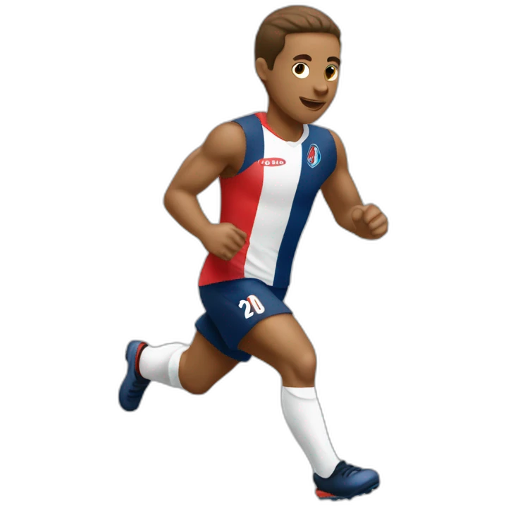 paris st germanin player running white skin emoji