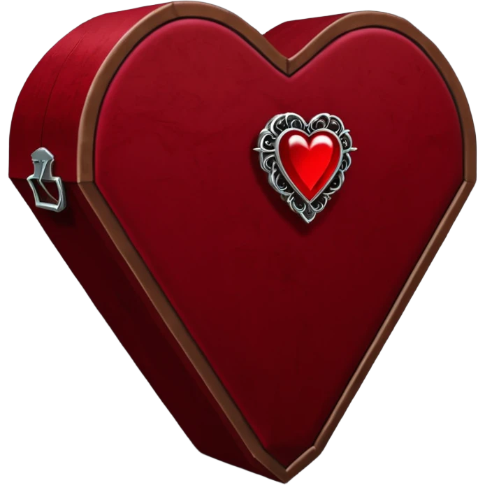 gothic heart with a coffin motif emoji