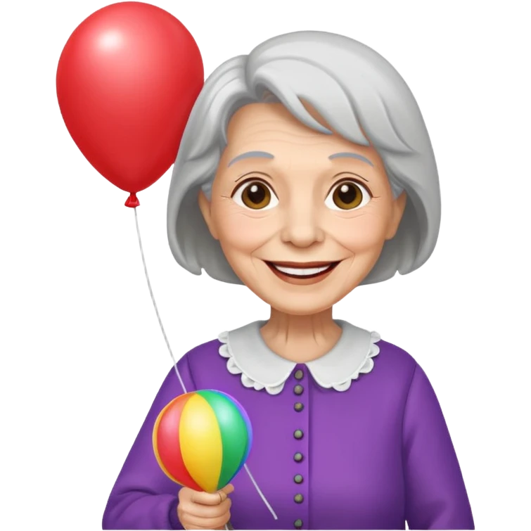 balloons holder ol woman emoji